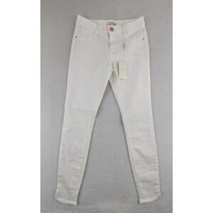Clockhouse Elements sz 6 Eur sz 36 Pants ivory slim stretchy women Z4